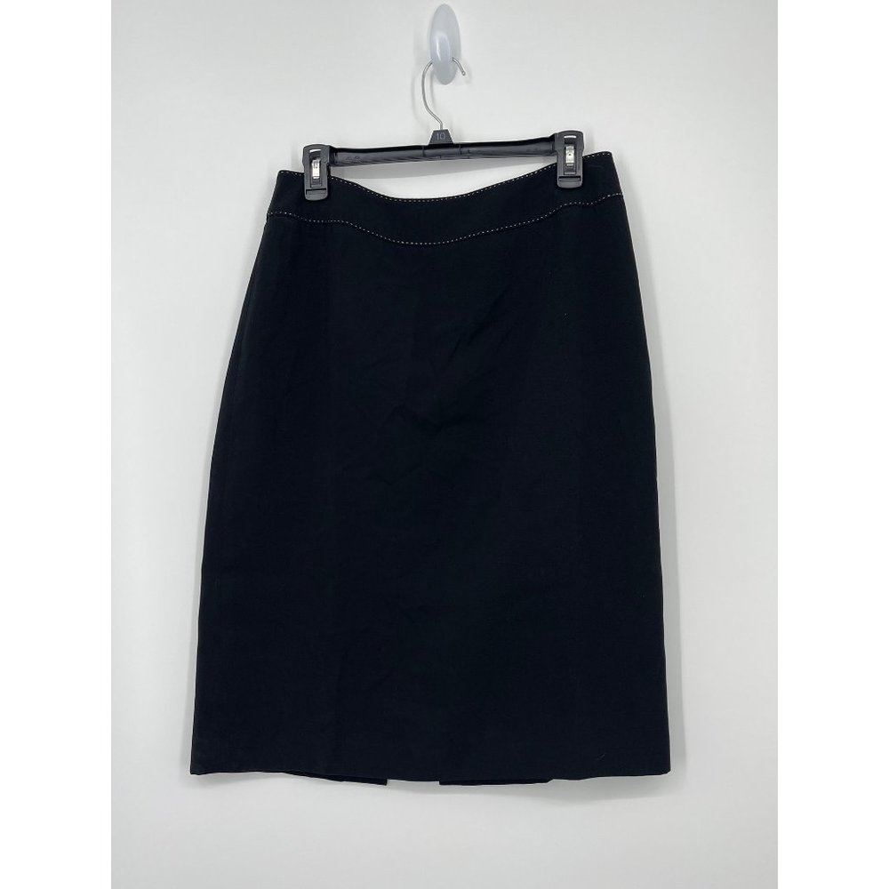 Focus 2000 Size 10 Black White Stitching Pencil Straight Skirt